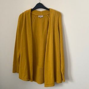 Loft Mustard Yellow Thick Cardigan